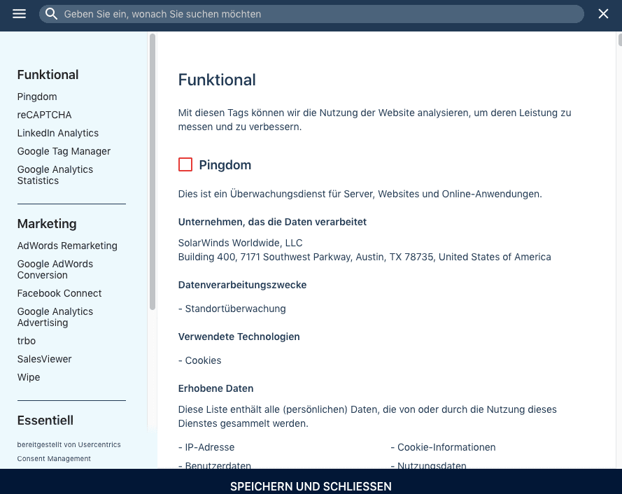 Usercentrics Privacy Information Center