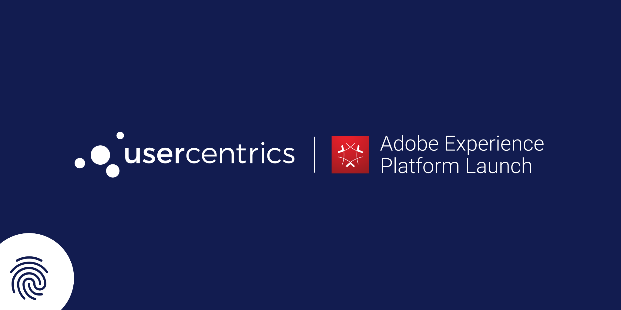 Usercentrics und Adobe Experience Logos nebeneinander