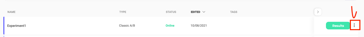Hamburger menu