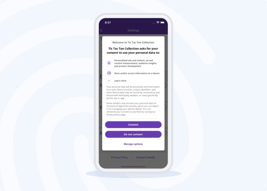 Easily manage app consent and data privacy compliance with Usercentric’s app consent management platform (CMP).