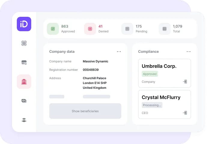 Image of the iDenfy interface