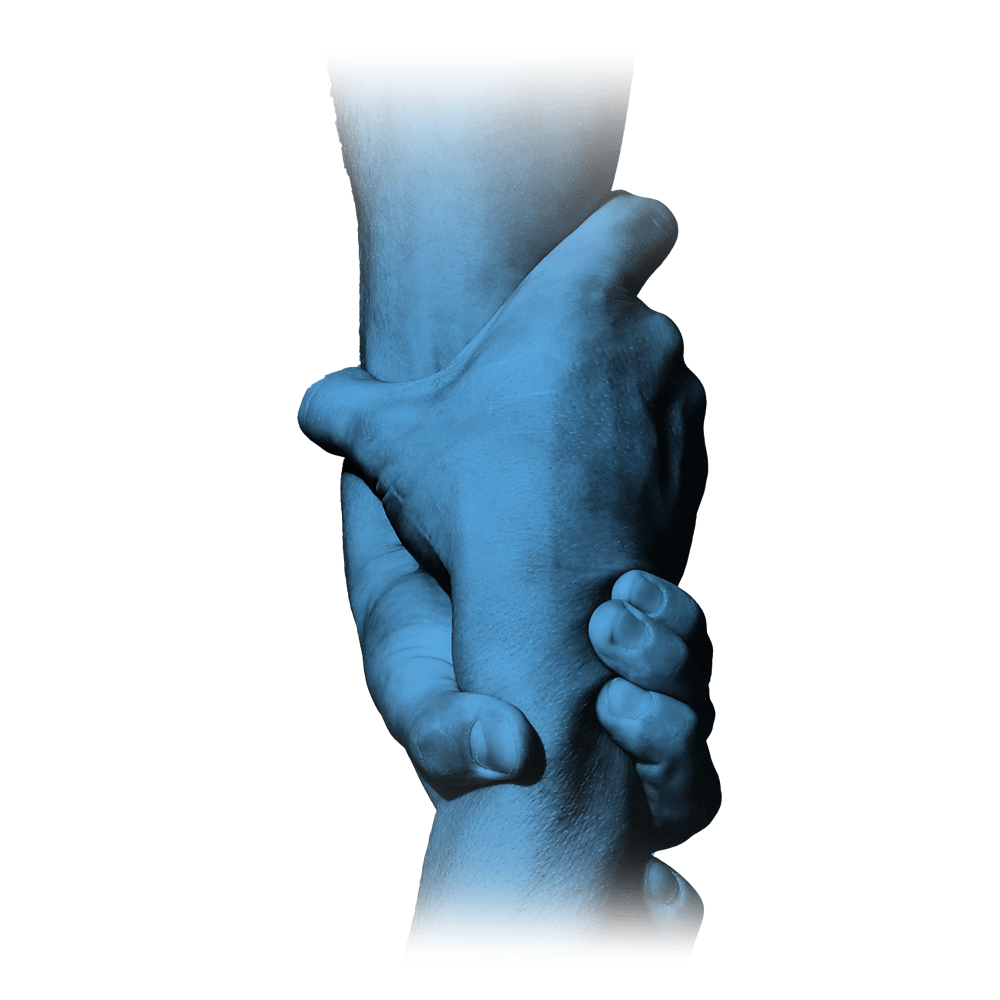 Image of two hands holding together